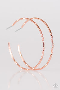 Industrial Edge - Copper  Hoop Earrings