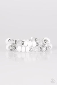 A Midsummer Nights Gleam - White Stretch Bracelet