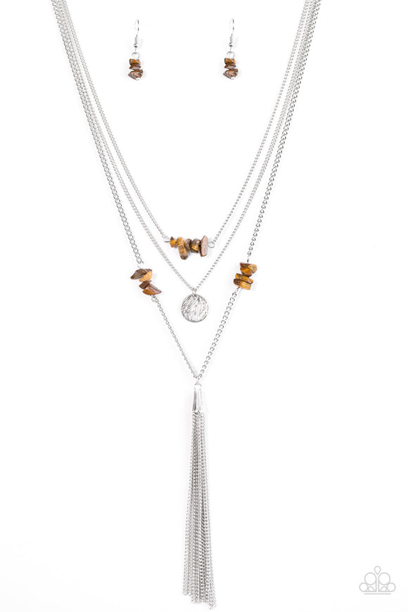 River Rock Rio - Brown Necklace - Box 1 - Brown