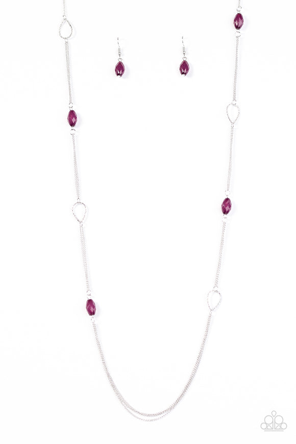 Colorfully Casual - Purple Necklace - Box 3 - Purple