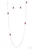 Colorfully Casual - Purple Necklace - Box 3 - Purple