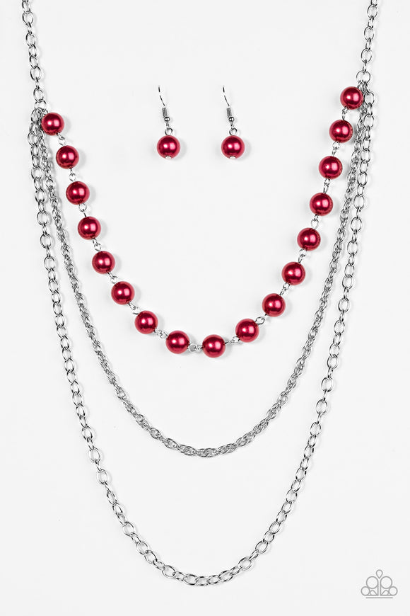 Right On The Money - Red Necklace - Box 4 - Red