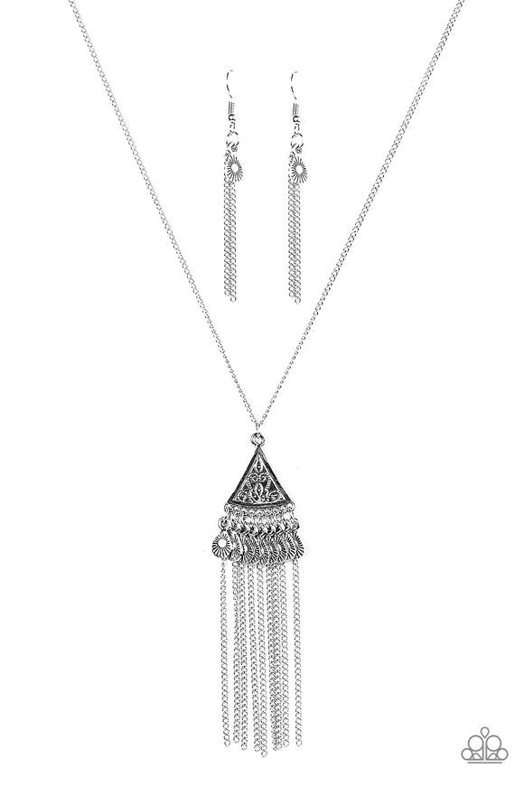 Incan Idol - Silver Necklace - Box 13 - Silver