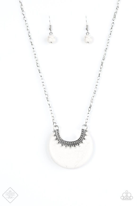 Mesa Moon - White Necklace - Box 8 - White