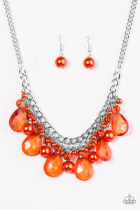 Twinkly Typhoon - Orange Necklace - Box 4 - Orange