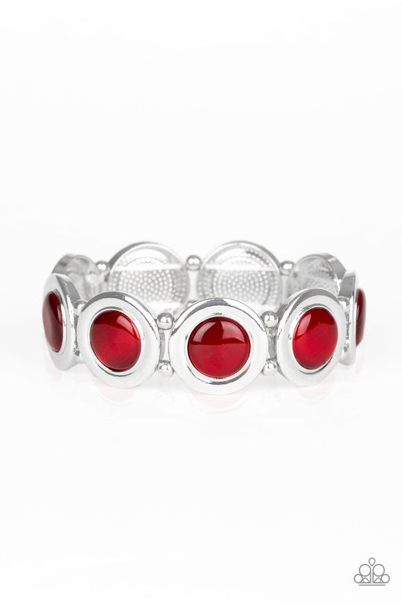 Muster Up The Luster - Red Stretch Bracelet