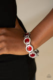 Muster Up The Luster - Red Stretch Bracelet