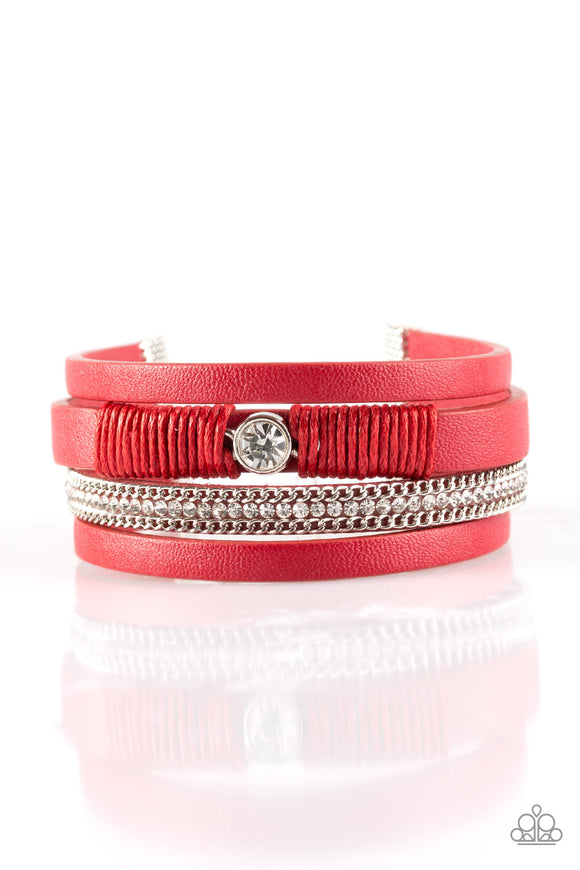 Catwalk Craze - Red Urban Bracelet