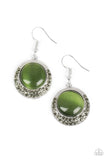 Gleam Away - Green Earrings