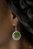 Gleam Away - Green Earrings