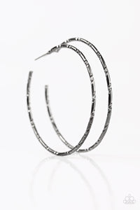 Industrial Edge - Black  Hoop Earring