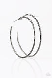 Industrial Edge - Black  Hoop Earring