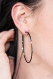 Industrial Edge - Black  Hoop Earring