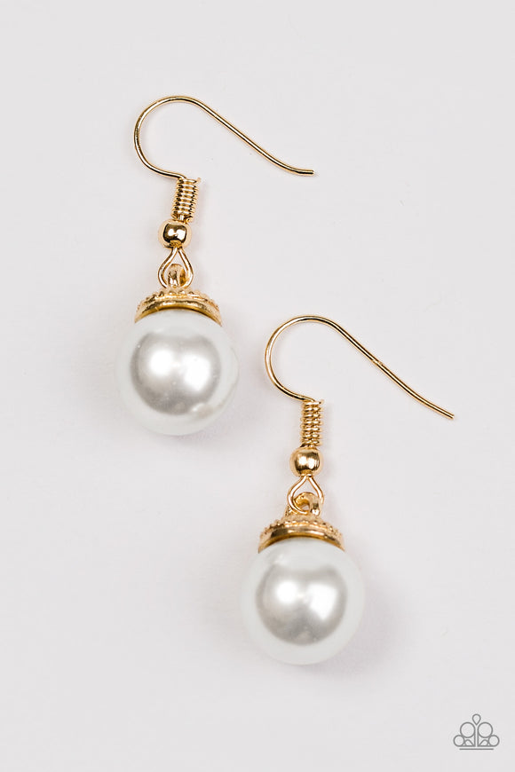 Glamorously Gatsby - Gold Earrings