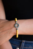 Put A Spin On It - Yellow Bracelet