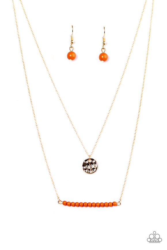 Amazingly Artisan - Orange Necklace - Box 4 - Orange