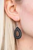 Make A Glam Out Of You - Black Earring