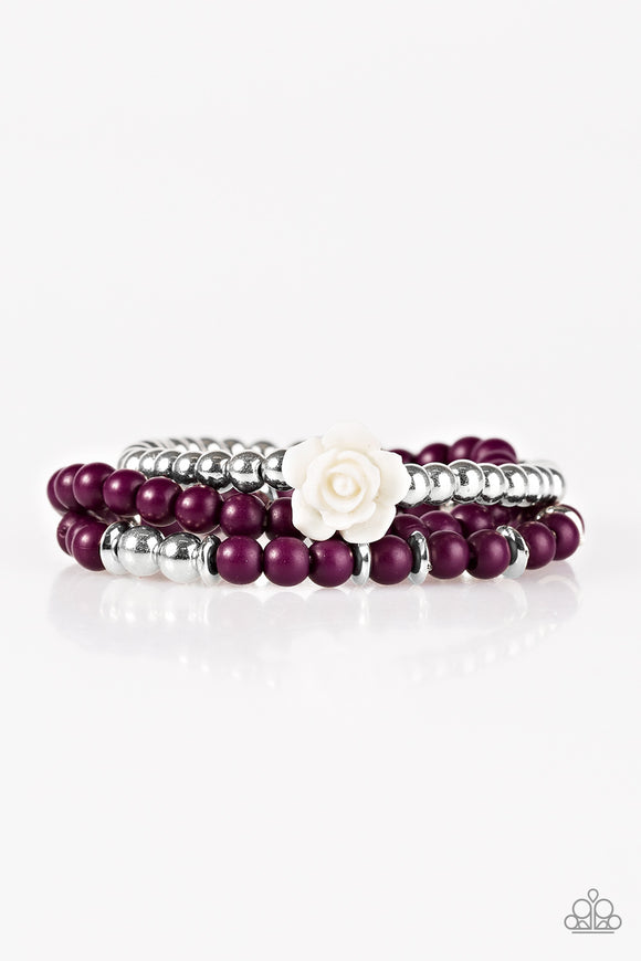 Waltzing Wildflowers - Purple Bracelet
