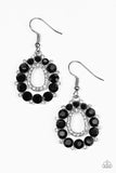 Struck By Sparkle - Black Earrings