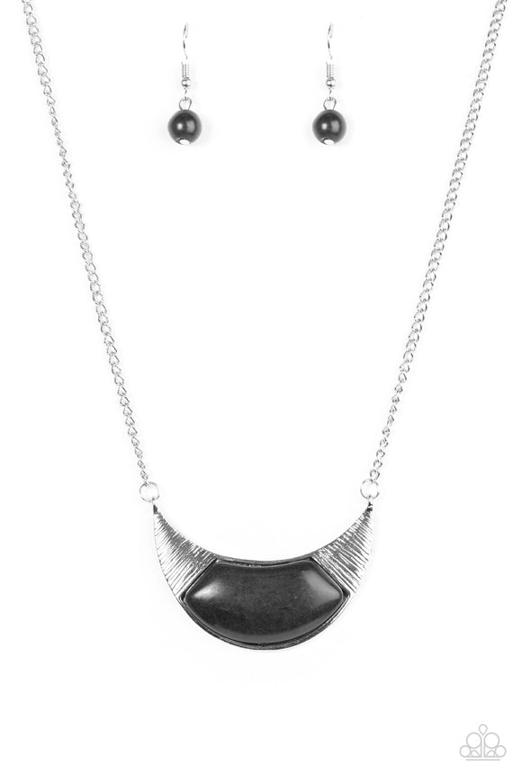 Run With The Pack - Black Necklace - Box 1 - Black