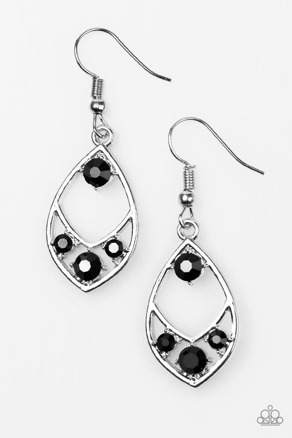 Superior Sparkle - Black Earring