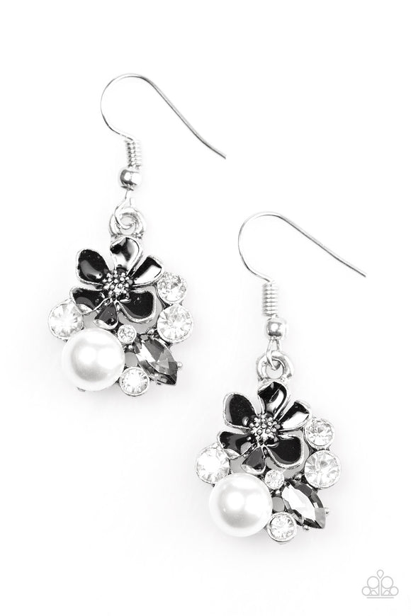 Floral Oasis - Black Earring