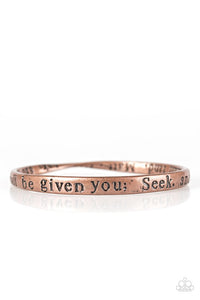 It Shall Be Given - Copper Bracelet