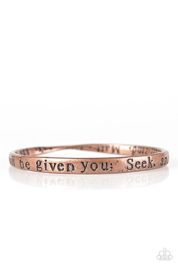 It Shall Be Given - Copper Bracelet