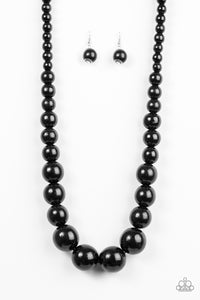 Effortlessly Everglades - Black Wooden Necklace - Box 15 - Black
