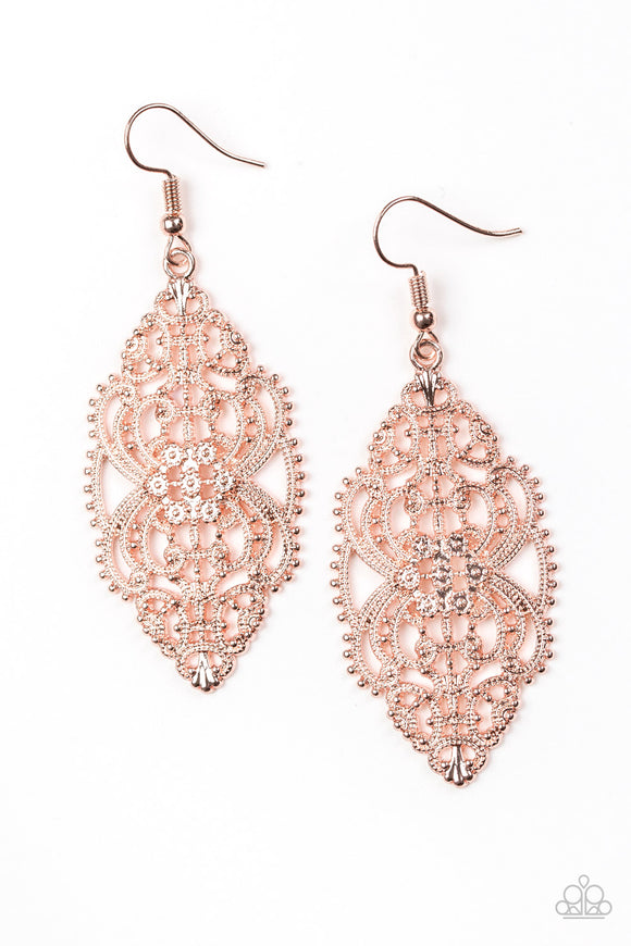 Ornately Ornate - Rose Gold Earrings