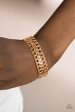 Progressive Movement - Gold Cuff Bracelet - Bangle Gold Box
