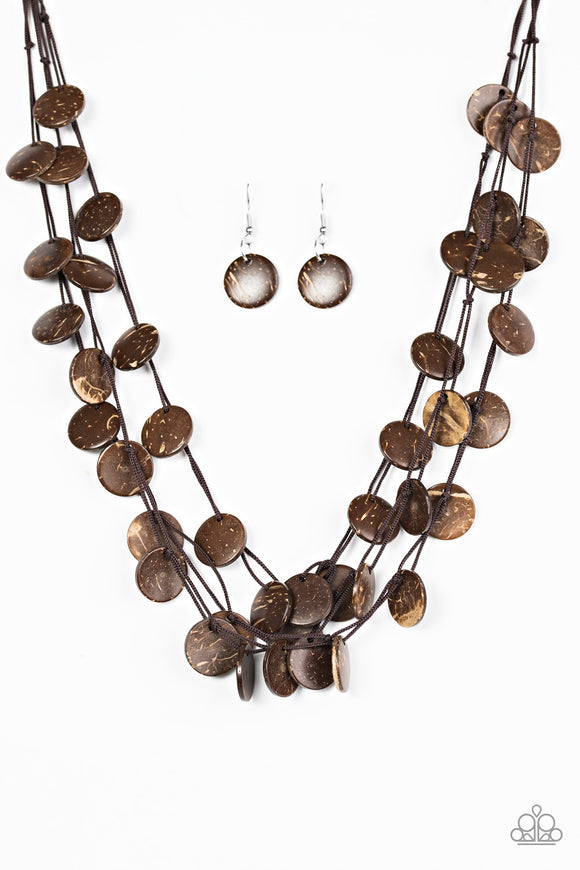 Caribbean Catch - Brown Necklace - Box 4 - Brown