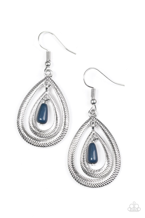 Tranquil teardrops - Blue Earrings