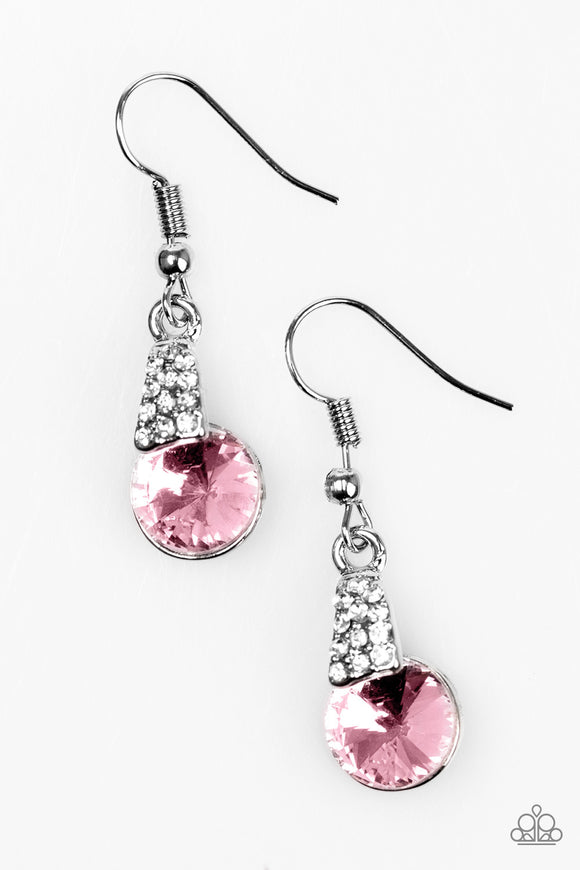 Another Day, Another Chance To Sparkle - Pink Earrings