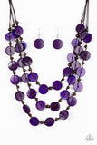 Tiki Tango - Purple Wooden Necklace - Box 7 - Purple