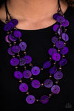 Tiki Tango - Purple Wooden Necklace - Box 7 - Purple