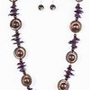 Tropical Tango - Purple Wooden Necklace - Box 7 - Purple