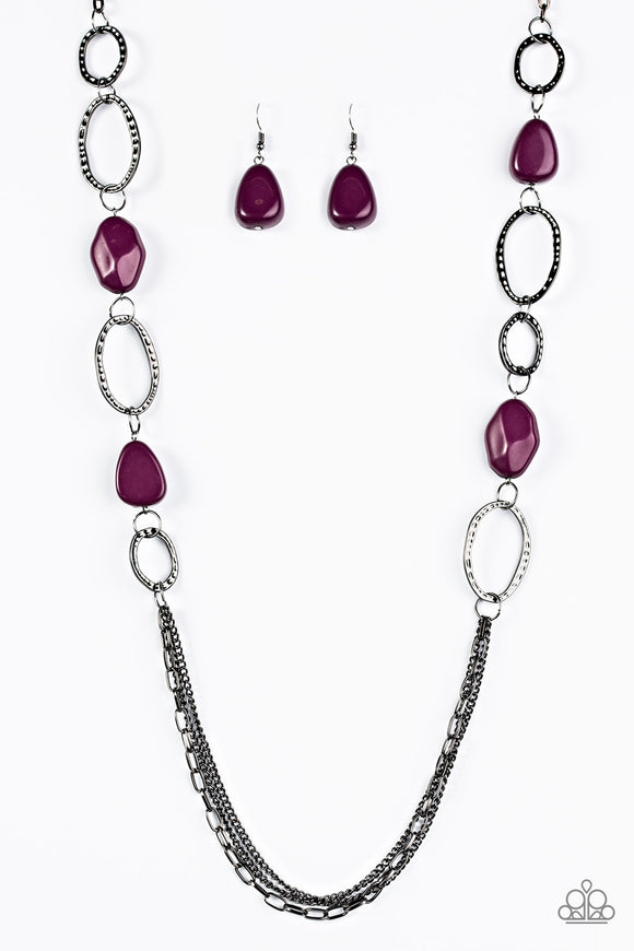 Industry Shine - Purple Necklace - Box 3 - Purple