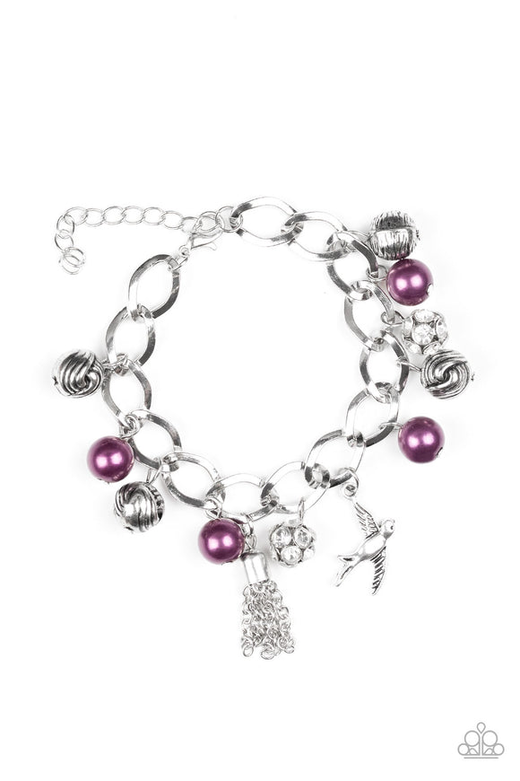Lady Love Dove - Purple Clasp Bracelet