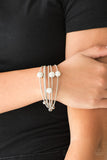 Marvelously Magnetic - White Bracelet - White Stretch Magnetic Bracelet