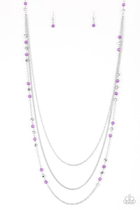 Colorful Cadence - Purple Necklace - Box 4 - Purple