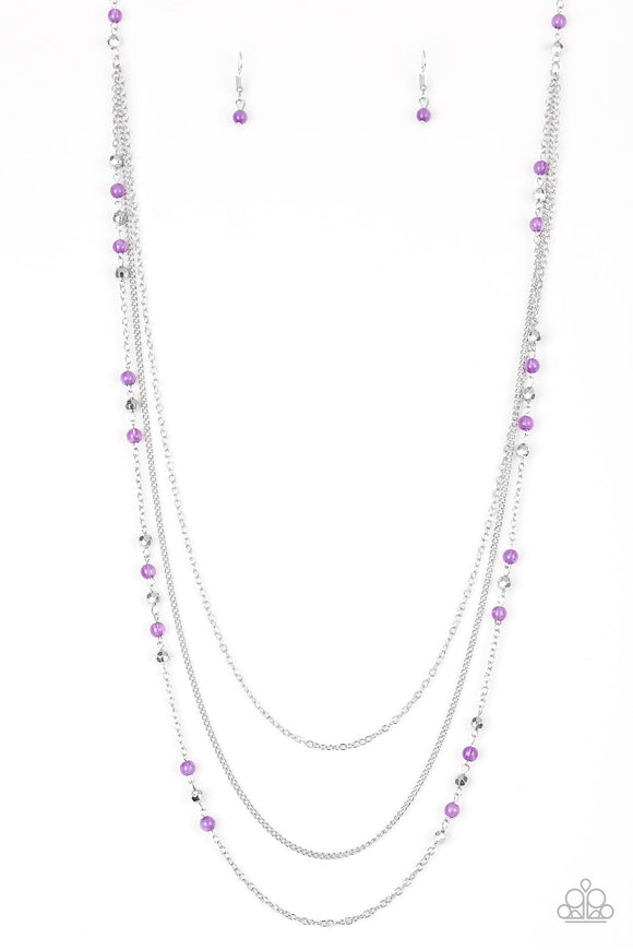 Colorful Cadence - Purple Necklace - Box 4 - Purple