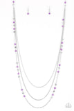Colorful Cadence - Purple Necklace - Box 4 - Purple