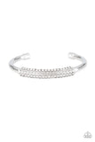 Day To Day Dazzle - White Cuff Bracelet