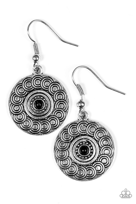 Sonoran Spiral - Black Earrings