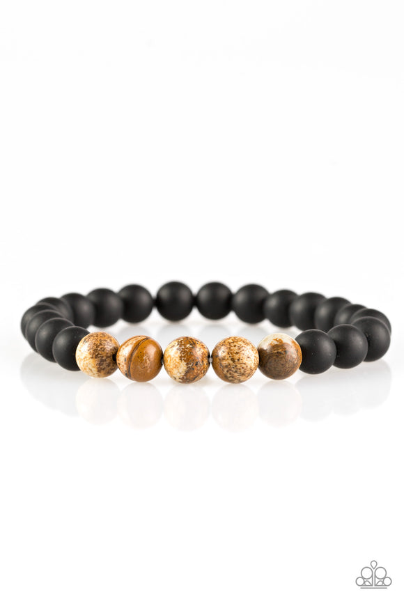 Collected - Brown Stretch Bracelet