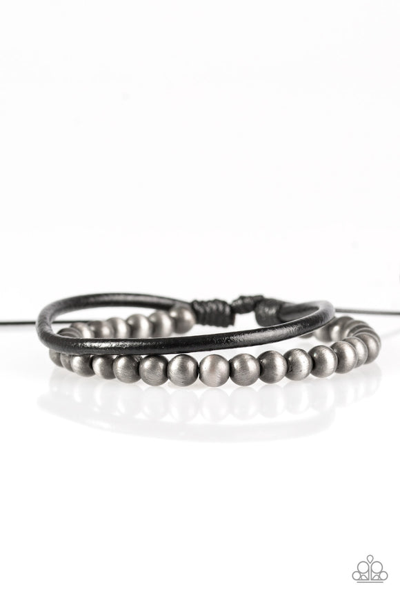 Tranquil Trails - Silver Urban Pull Cord Bracelet