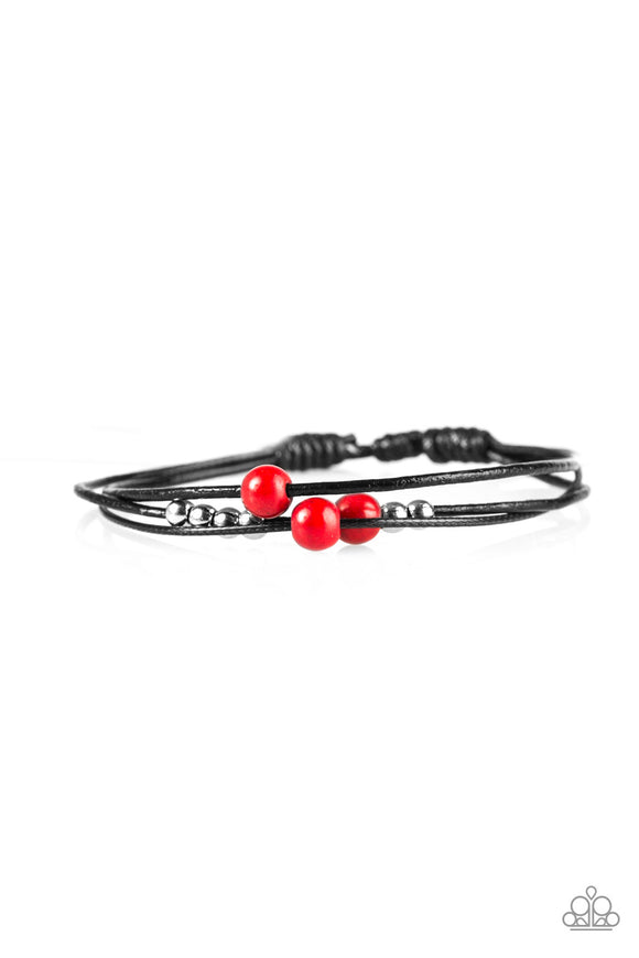 Mountain Treasure - Red Urban Pull Cord Bracelet