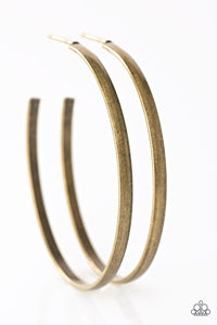Casually Chic - Brass Hoop Earrings