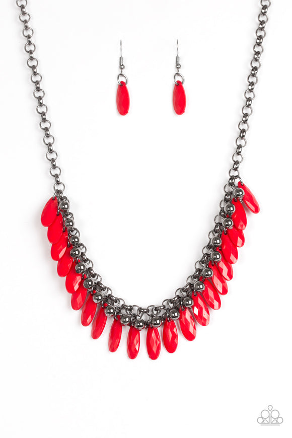 Jersey Shore - Red Necklace - Box 6 - Red